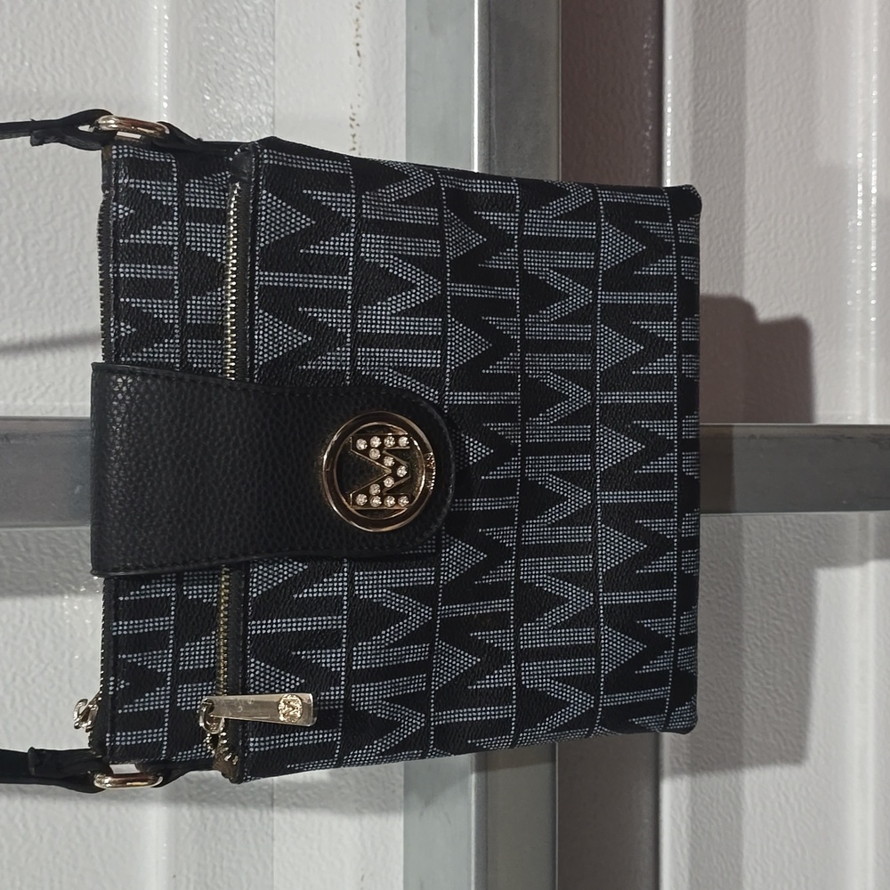 MFK Collection Wrigley M Signature Womens Crossbody Bag‎ By Mia K